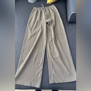 Zara Textured Loungewear set beige with black